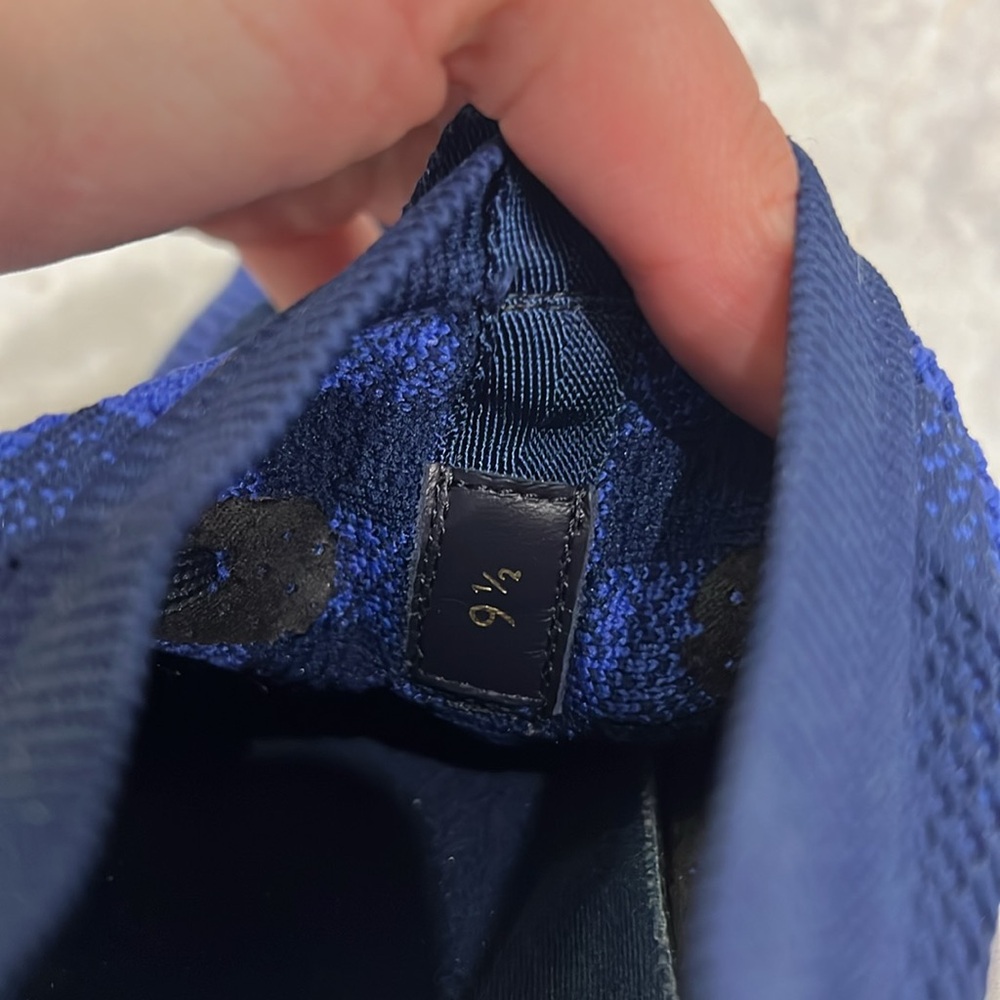 Mens Louis Vuitton Blue Knit Fabric Fastlane Sneakers - Size 9.5 - Picture 9 of 9